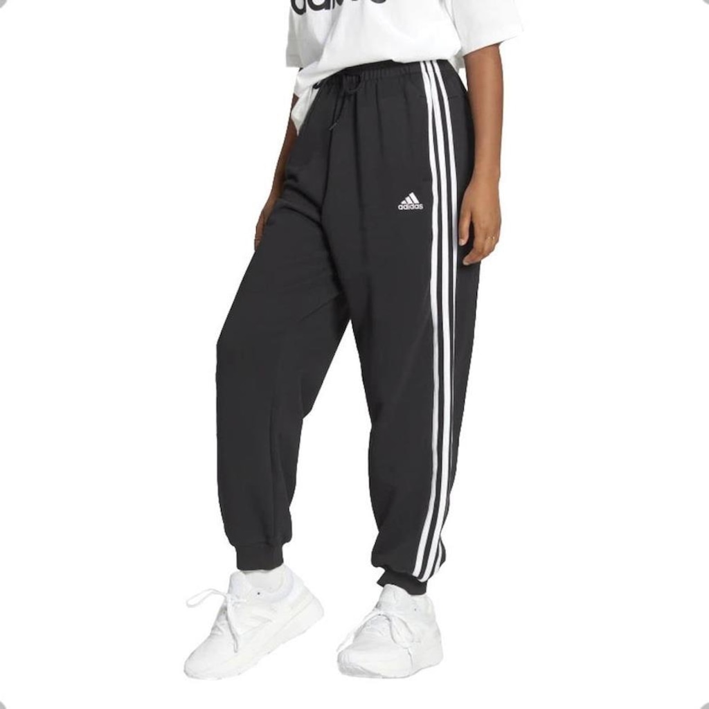 Imagem 3 do produto Calça adidas Moletom Folgada Essentials 3-Stripes - Feminina