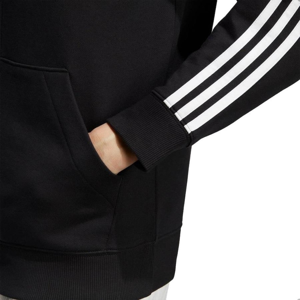 Jaqueta com Capuz adidas Regular Essentials 3-Stripes - Feminina