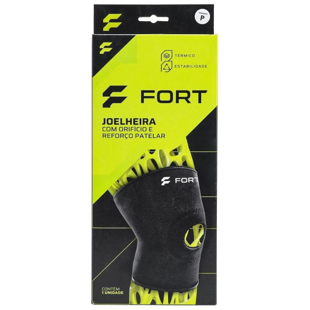 Imagem 2 do produto Joelheira Fort Neoprene com Orificio e Reforço Patelar - Adulto
