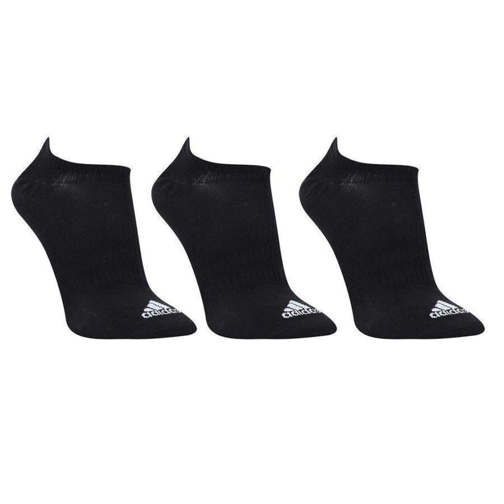 Kit de Meias Cano Baixo adidas Light Nosh - 3 Pares - Unissex
