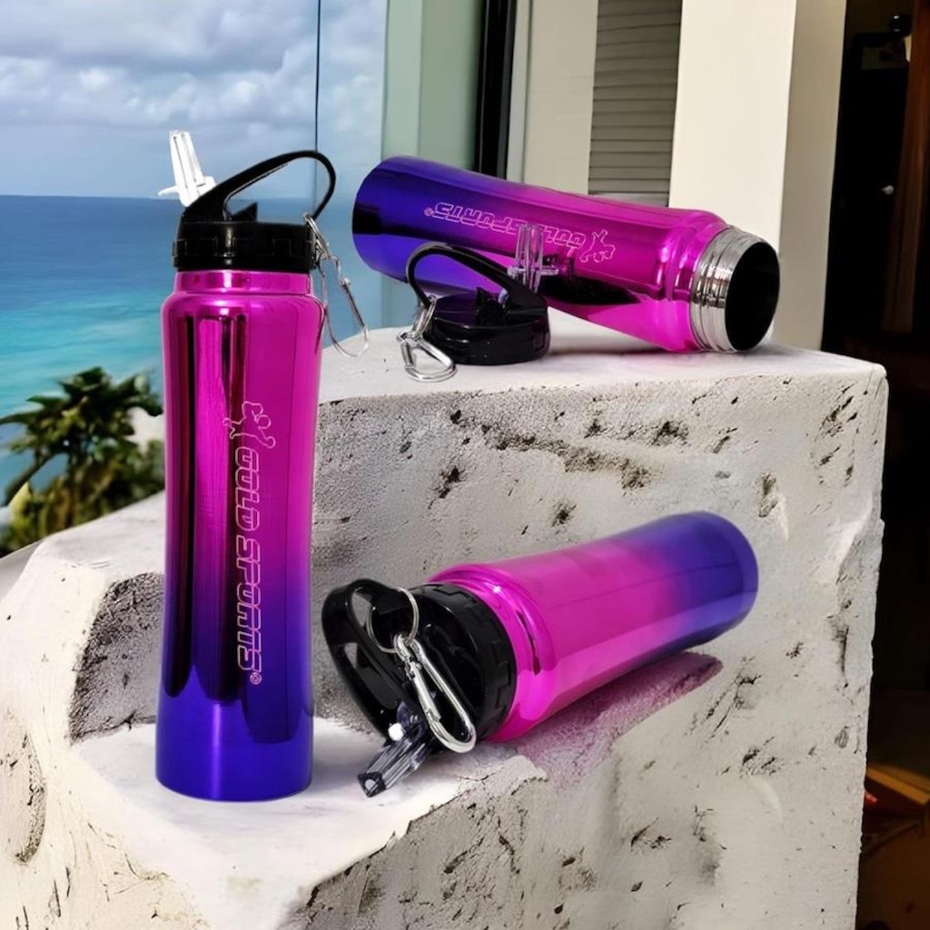 Imagem 2 do produto Garrafa Gold Sports Walk Canudo Bico Anatômico e Alça - 750 ml