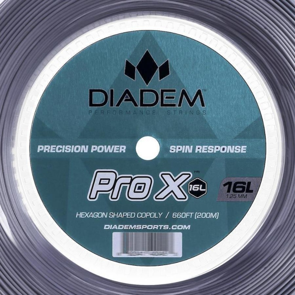Corda para Raquete de Tênis Diadem Pro X 16L 1.25Mm - Rolo Com 200 Metros - Foto 1