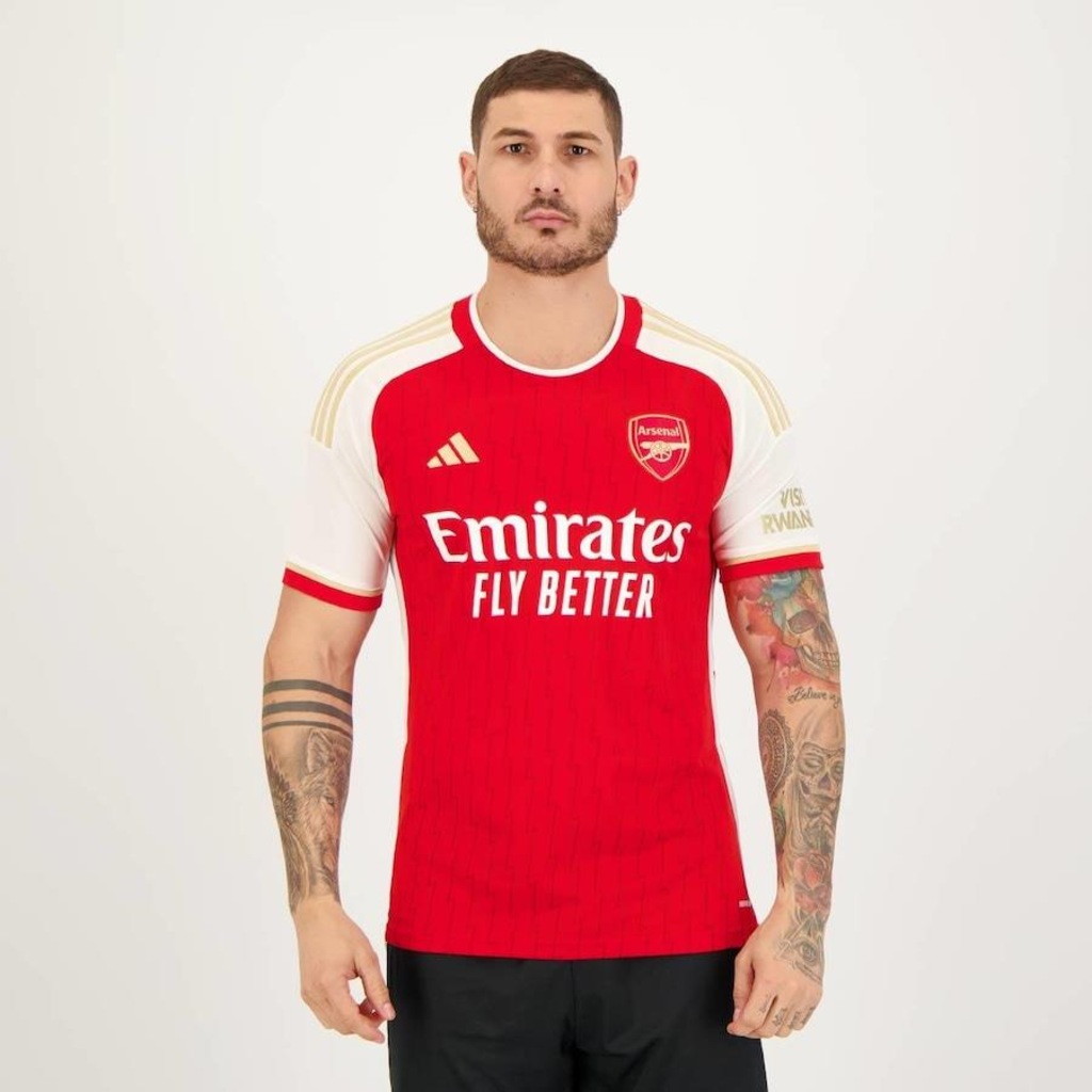 Camisa Arsenal Home 2024 8 Odegaard adidas - Masculina - Foto 1