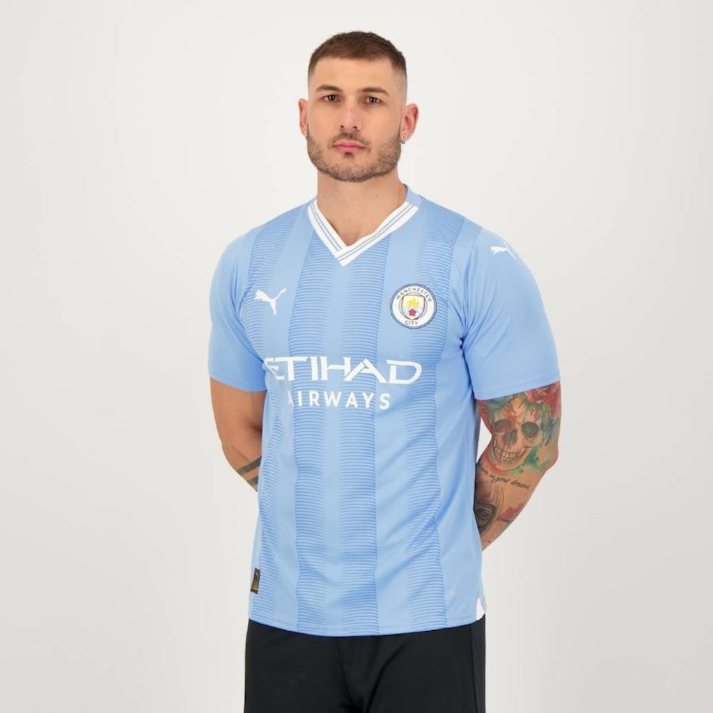 Camisa Manchester City Home 2024 17 de Bruyne Puma - Masculina