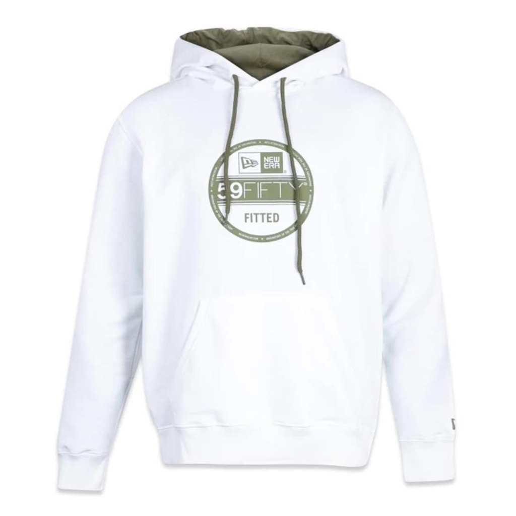 Blusão de Moletom com Capuz New Era Canguru Basico Sazonal Duo - Masculino - Foto 1