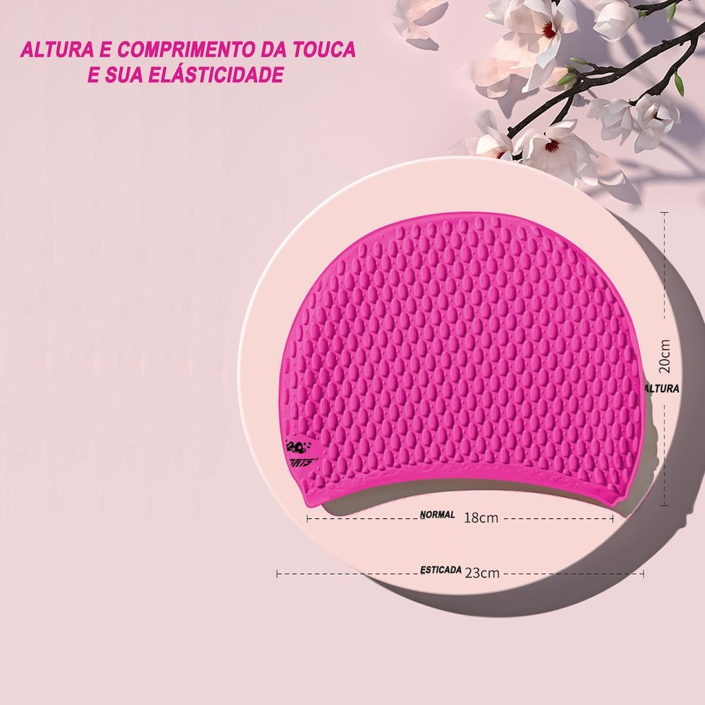 Imagem 2 do produto Touca de Natação Gold Sports Gota Ultra Soft com Cobertura das Orelhas -