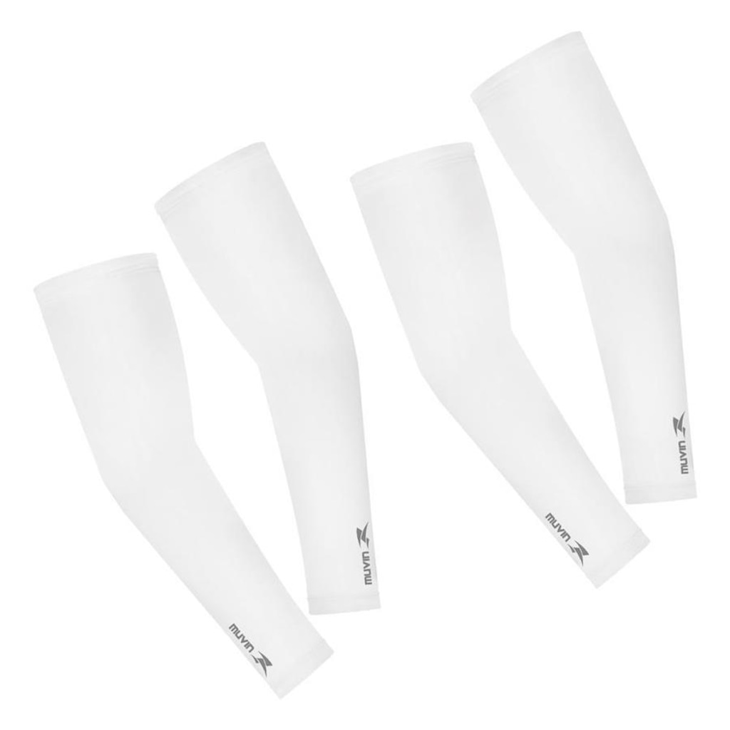 Kit Manguitos Longo Elástico Pro Muvin com Proteção Solar Uv50 E Tecido Dry - 2 Pares - Foto 1