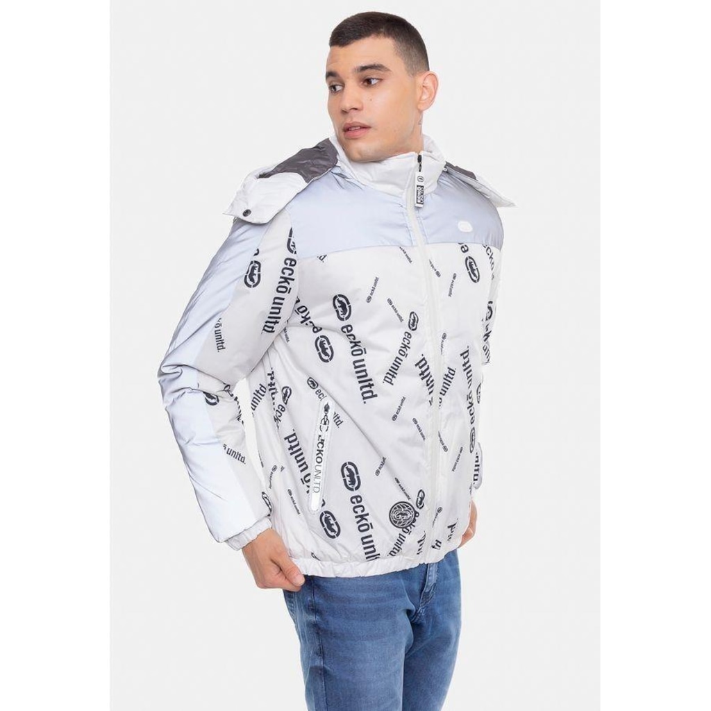 Jaqueta Ecko Pesada Branca - Masculina - Foto 1