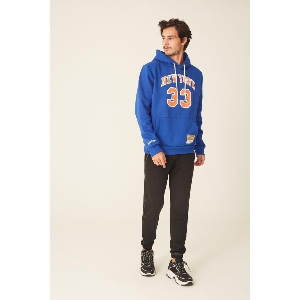 Blusão De Moletom Mitchell & Ness Fechado Com Capuz New York Knicks Patrick Ewing - Masculino