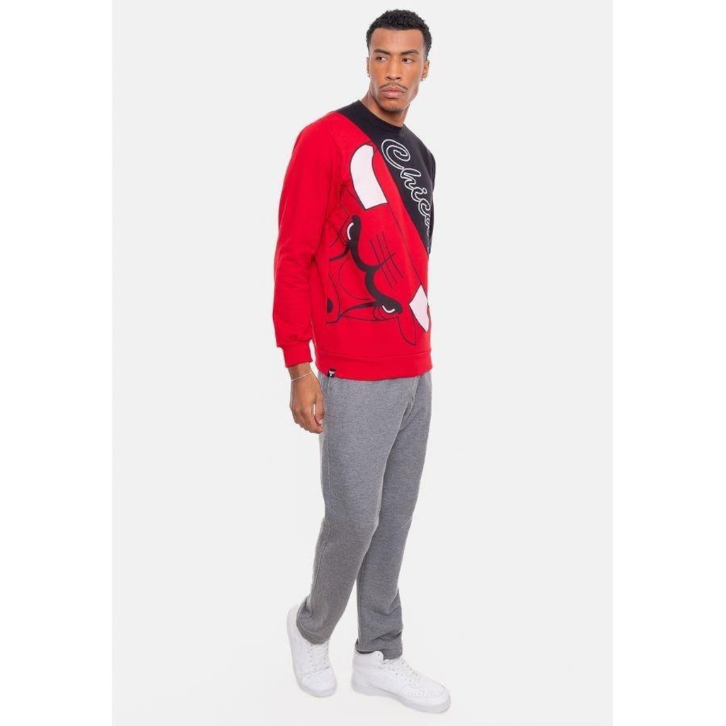 Imagem 2 do produto Blusão de Moletom NBA Wordmark Chicago Bulls Preto - Masculina