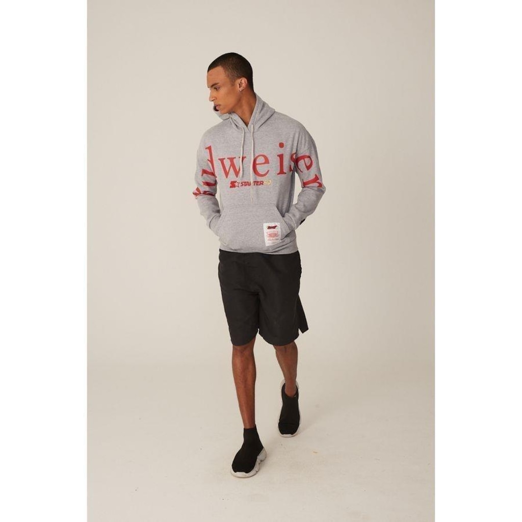 Imagem 5 do produto Blusão de Moletom Starter Collab Budweiser Gray - Masculino