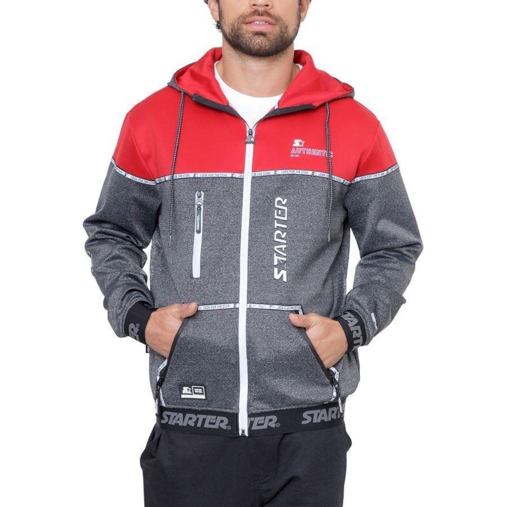 Blusão de Moletom Starter com Capuz Aberto - Masculino
