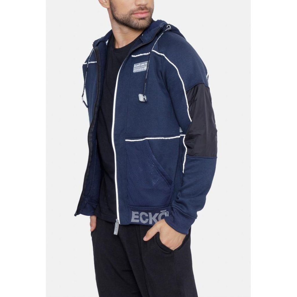 Blusão de Moletom com Capuz Ecko Aberto - Masculino - Foto 1