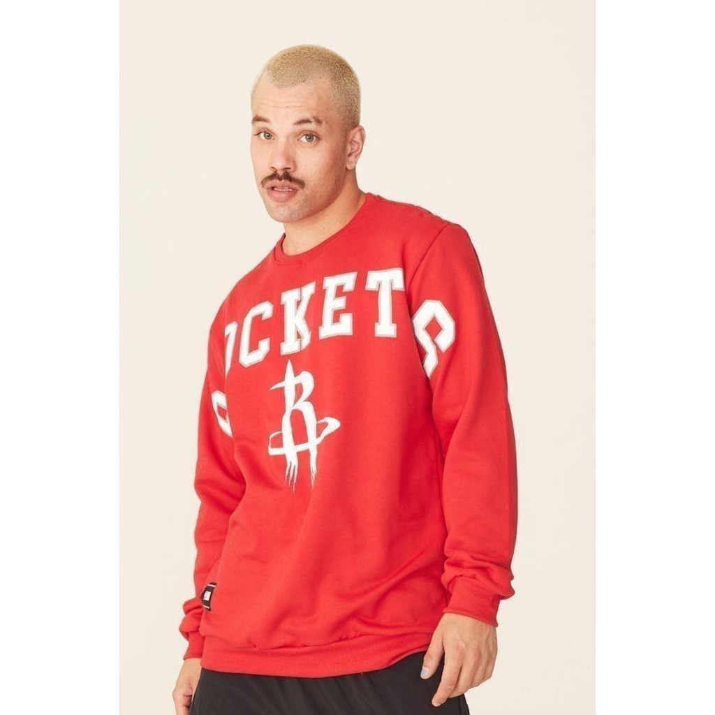 Imagem 4 do produto Blusão De Moletom Sem Capuz Nba Houston Rockets - Masculino