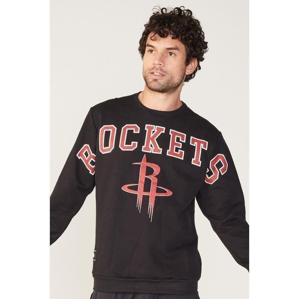 Blusão De Moletom Sem Capuz Nba Houston Rockets - Masculino