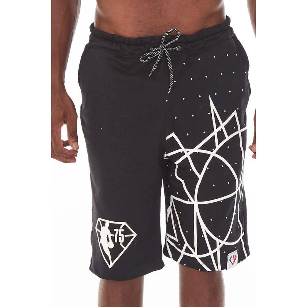 Bermuda Nba Moletom Diamond Preta - Nba