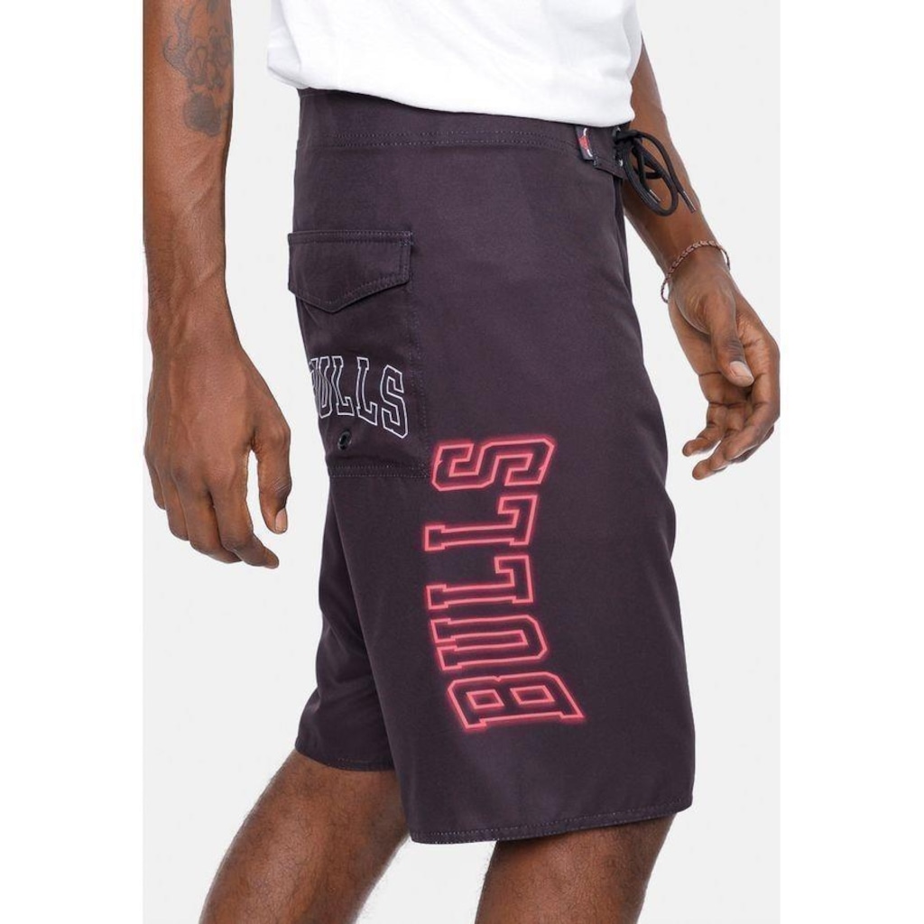 Imagem 4 do produto Bermuda Boardshort NBA Blur Logo Chicago Bulls - Masculina