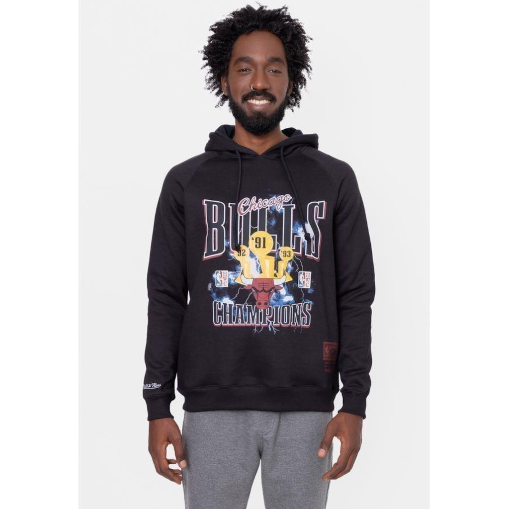 Blusão De Moletom Com Capuz Mitchell & Ness Playoffs Chicago Bulls - Masculino