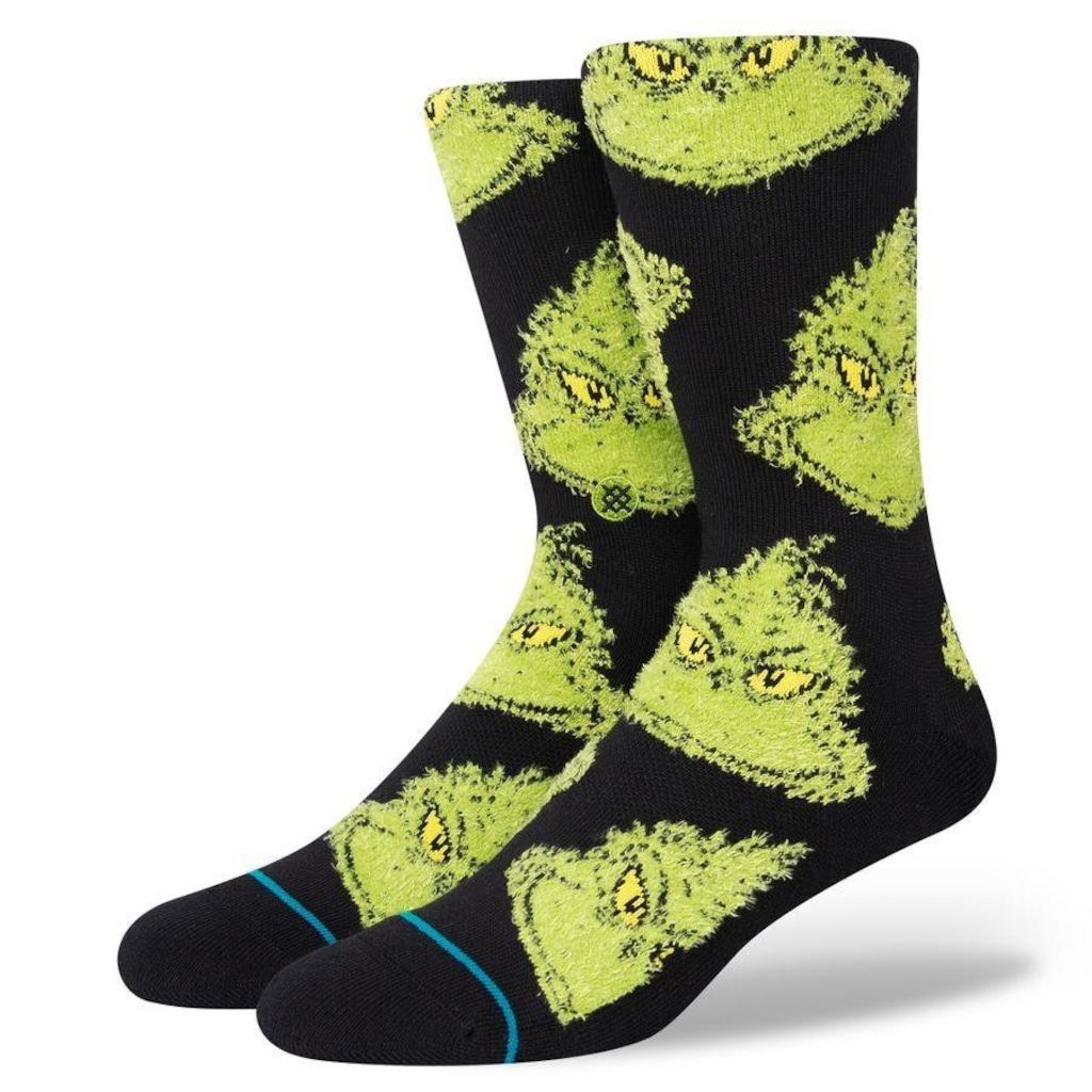 Meia Cano Alto Stance Meab One The Grinch - 36 a 44 - Unissex - Foto 1