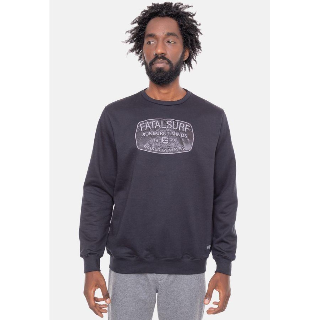 Blusão de Moletom Fatal Gola Careca Mind - Masculina