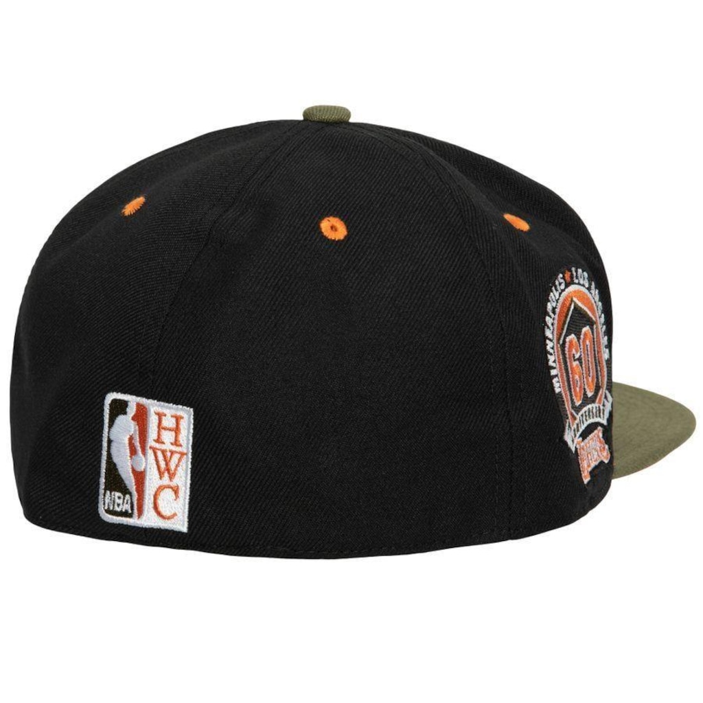 Imagem 4 do produto Boné Aba Reta Mitchell & Ness Nba Fitted Hwc Los Angeles Lakers - Fechado - Unissex