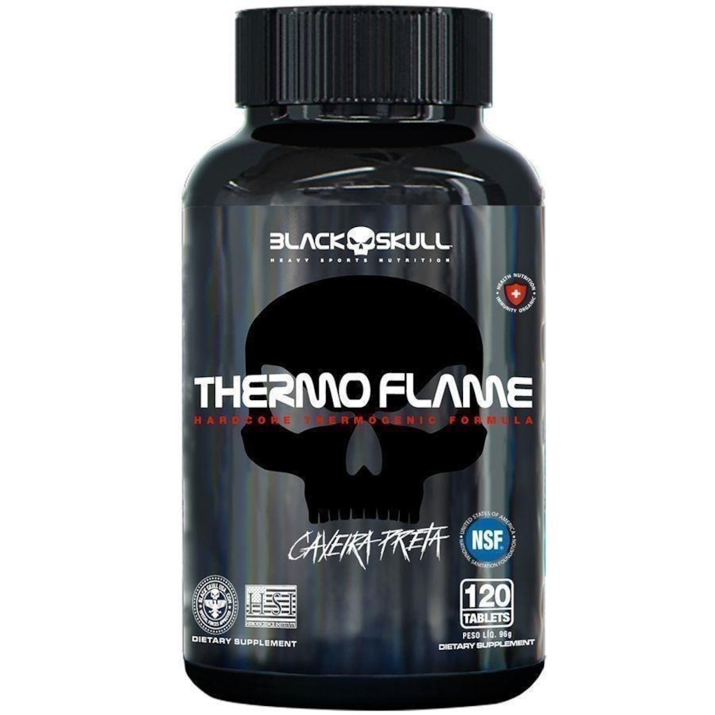 Termogênico Black Skull Thermo Flame - 120 Tabletes