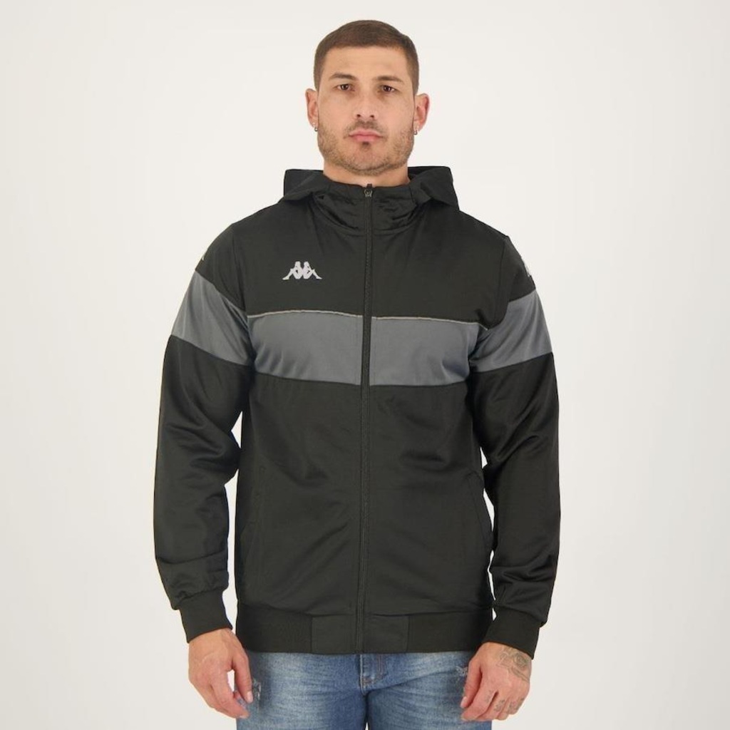 Jaqueta com Capuz Kappa Trilobal - Masculina - Foto 4
