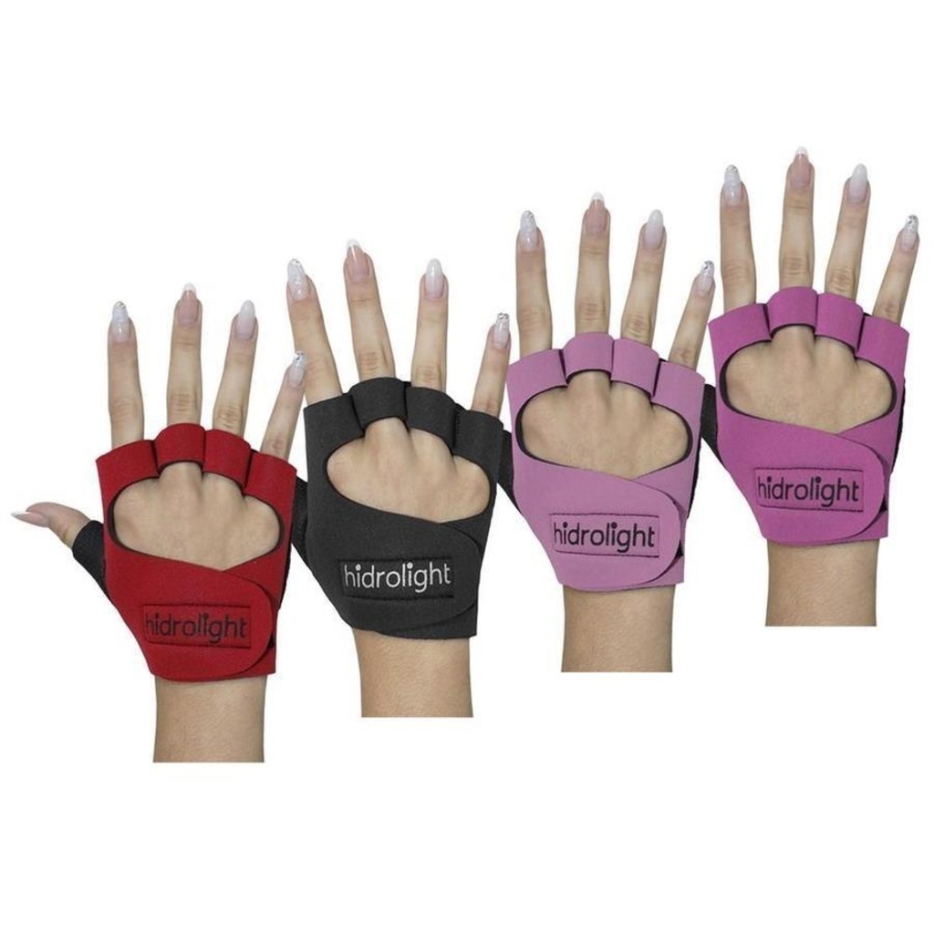 Kit de Luvas de Musculação Hidrolight Neoprene - 4 Pares - Adulto - Foto 1