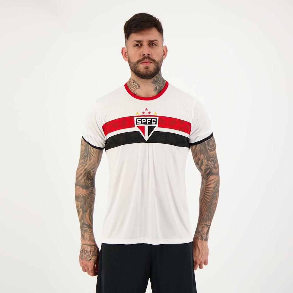 Imagem 2 do produto Camiseta do São Paulo Futfanatics Stencil 19 James - Masculina