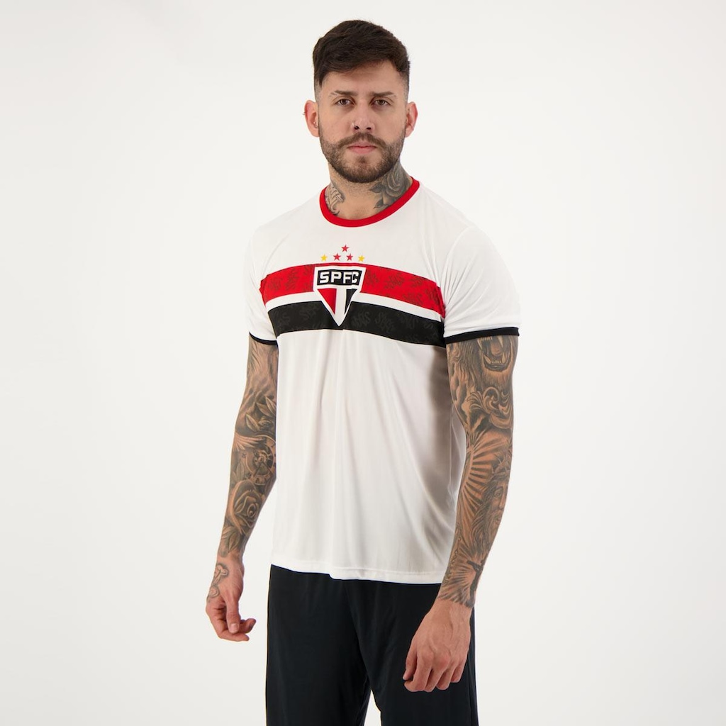 Imagem 5 do produto Camiseta do São Paulo Futfanatics Stencil 19 James - Masculina
