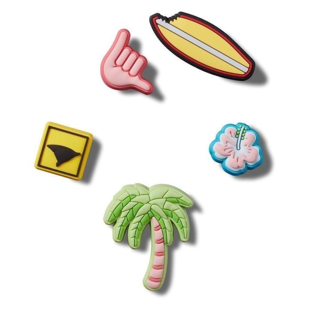 Kit Jibbitz Surfing Pack - 5 Unidades - Unissex