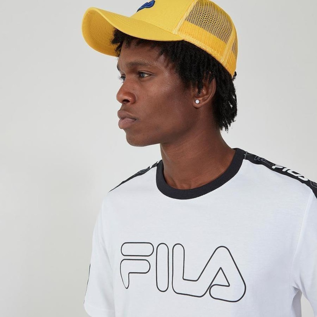 Camiseta Fila Letter Tape Outline - Masculina