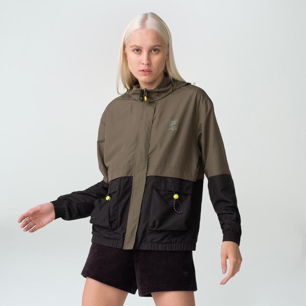 Jaqueta sem Capuz Fila Block Colors - Feminina