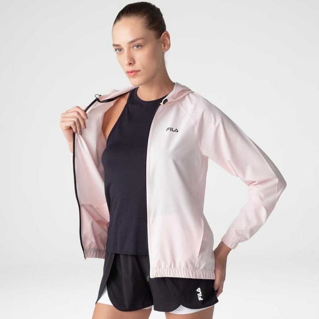Imagem 4 do produto Jaqueta com Capuz Corta Vento Fila Basic Run - Feminino