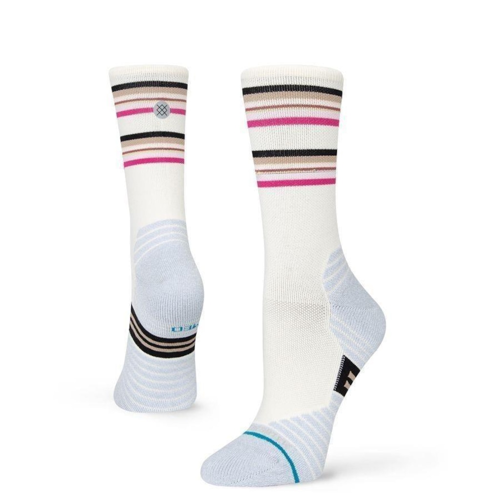Meia Cano Alto Stance Go Time Off White - Adulto - Foto 1