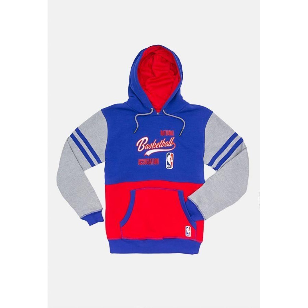 Blusão de Moletom com Capuz Nba Fechado Logo - Infantil