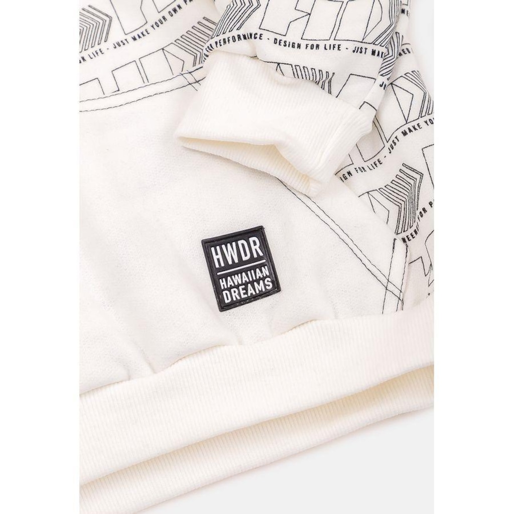 Imagem 3 do produto Blusão de Moletom com Capuz HD Canguru Off White - Infantil