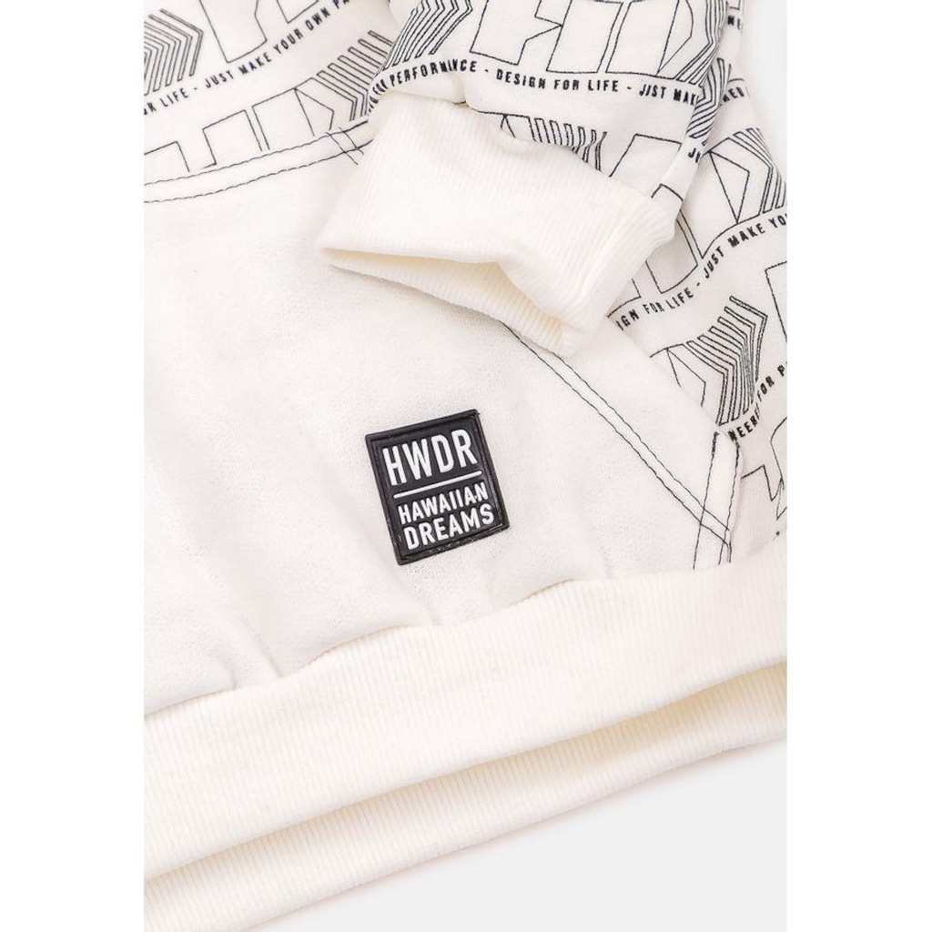 Imagem 5 do produto Blusão de Moletom com Capuz HD Canguru Off White - Infantil