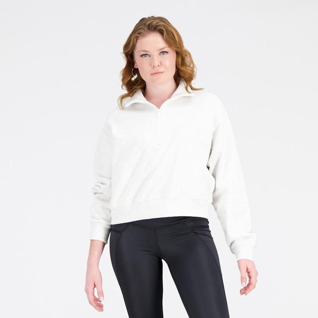 Blusão New Balance Athletics 1/2 Zíper - Feminino