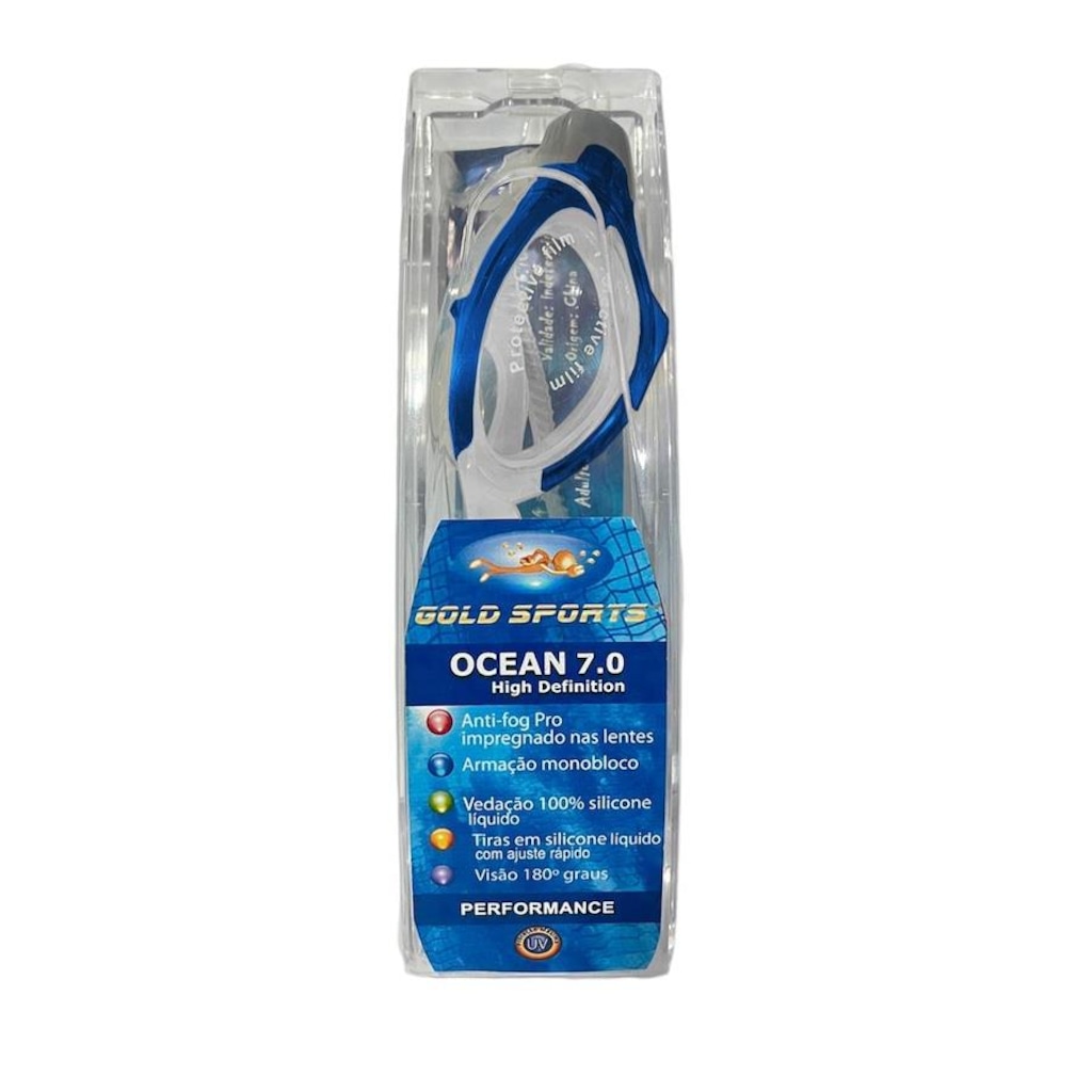 Imagem 3 do produto Óculos de Natação Gold Sports Ocean Performance 7.0 High Definition - Adulto