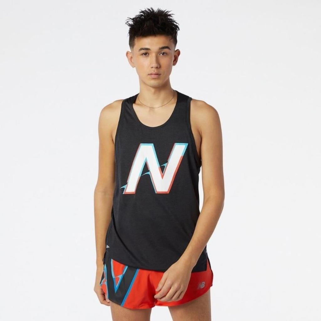 Camiseta Regata New Balance Performance Impact Run - Masculina - Foto 1