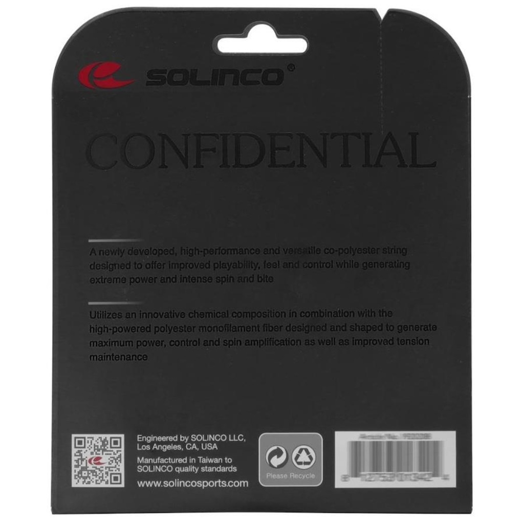 Imagem 3 do produto Corda Solinco Confidential 16L 1.25Mm Chumbo - Set Individual
