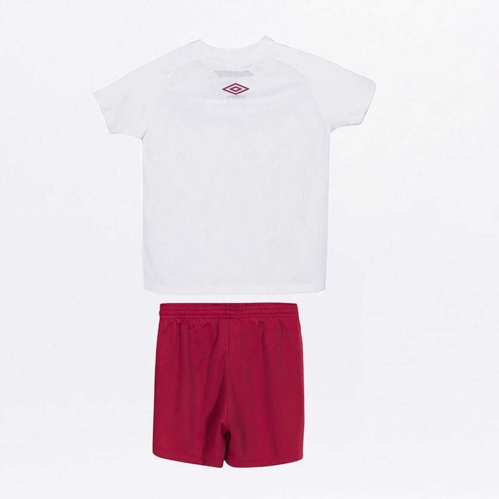 Kit Clube do Fluminense Oficial 2 2021 Umbro: Camisa + Calção - Infantil - Foto 2