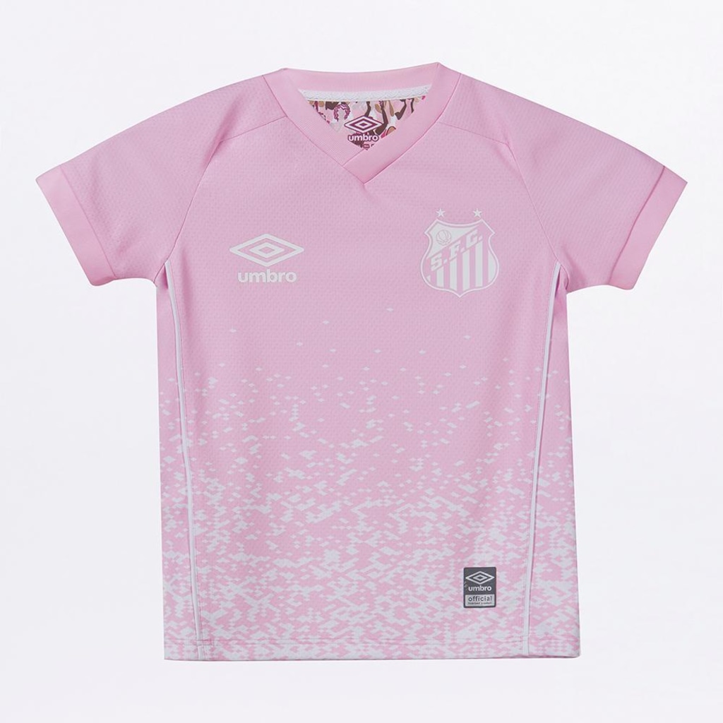 Camisa do Santos Outubro Rosa 2021 Umbro - Infantil