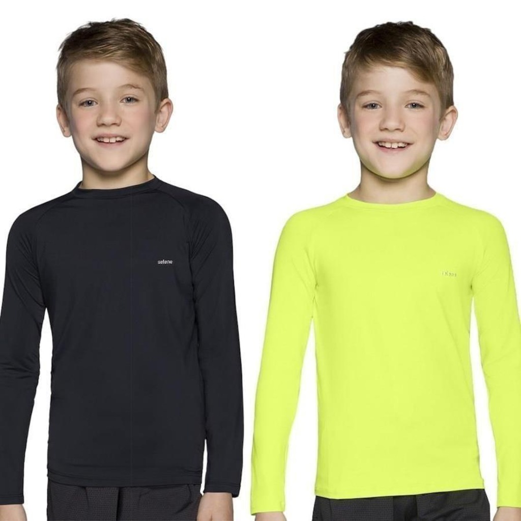 Kit Camisas Térmicas Selene Proteção Uv50+ - 2 unidades - Infantil
