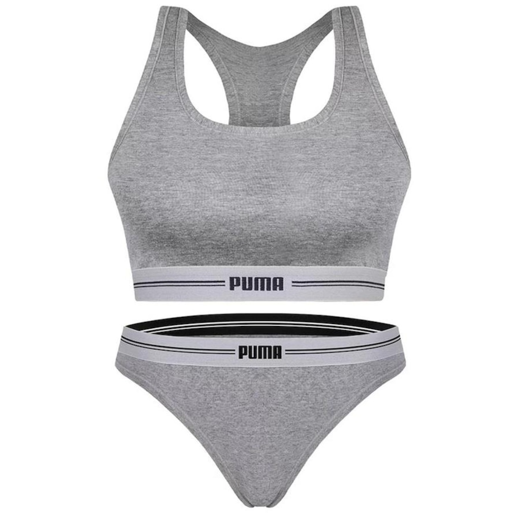 Conjunto Puma com Tops Fitness com Bojo + Calcinha - Feminino