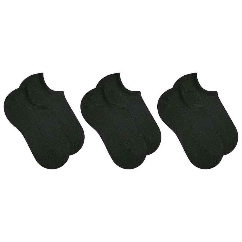 Kit de Meias Sapatilha Selene Esportiva - 3 Pares - Feminino