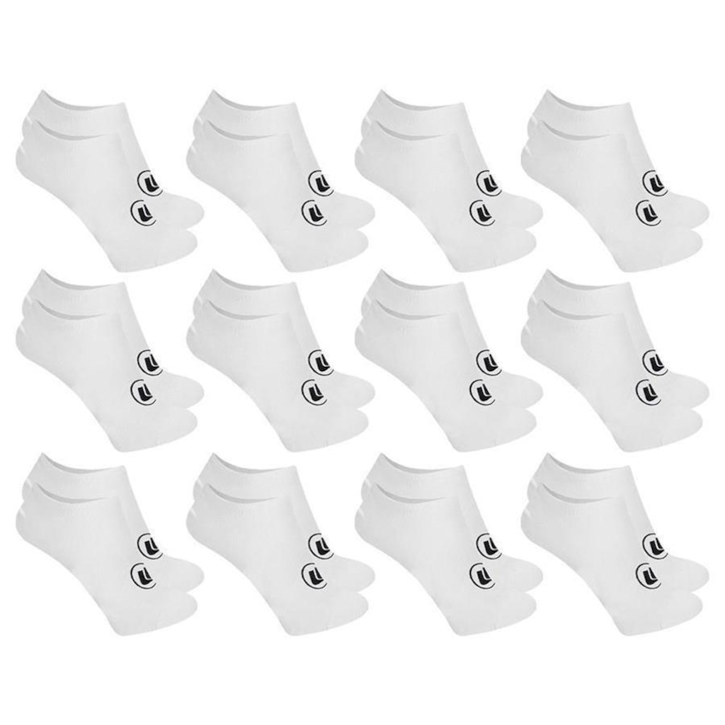 Kit Meias Sapatilha Esporte Legal Invisível - 12 Pares - Masculina