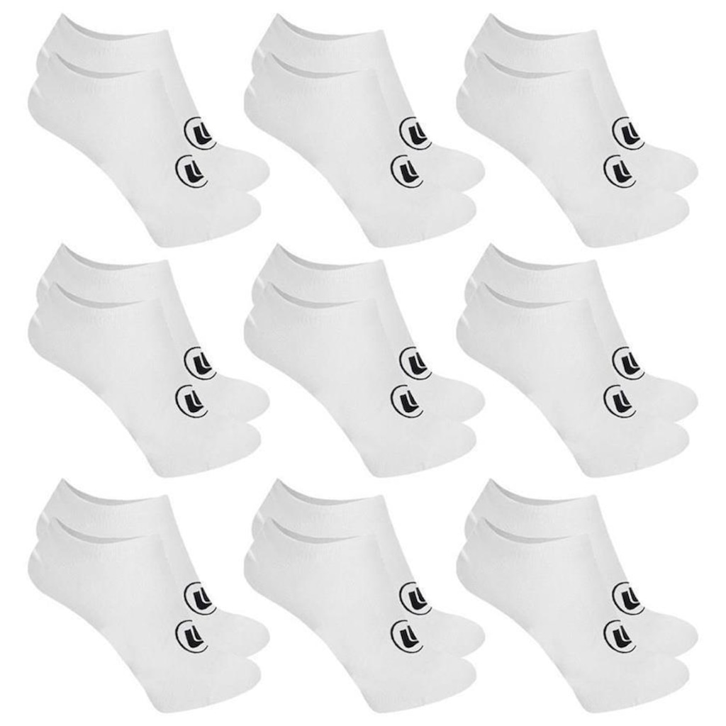 Kit Meias Sapatilha Esporte Legal Invisível - 9 Pares - Masculina