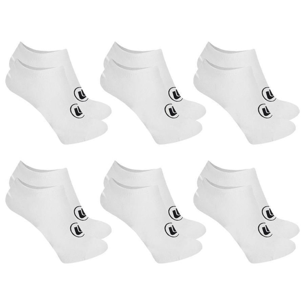 Kit Meias Sapatilha Esporte Legal Invisível - 6 Pares - Masculina